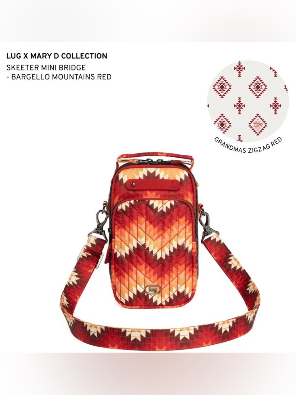 Lug Guild Collection Classic Skeeter Mini Bridge Bargello Mountains Red